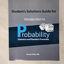 【書寶二手書T1／科學_E1Y】Student's solutions guide for introduction to probability…