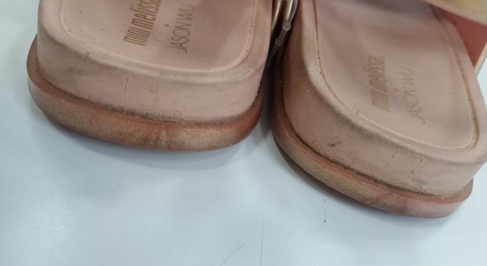 都會名牌~【mini melissa X JASON WU】正品  吳季剛設計款 玫瑰金香香鞋  USA9號~ JY16