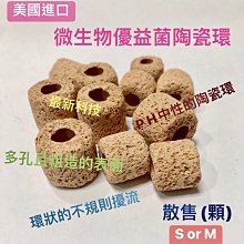 微笑的魚水族☆美國進口【微生物優益菌陶瓷環(M)(S)散售==1顆】原廠散裝分售