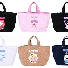 ♥小花花日本精品♥ HelloKitty 美樂蒂 酷洛米 大耳狗 布丁狗 帕恰狗 絨毛手提袋 購物提袋 ~ 3