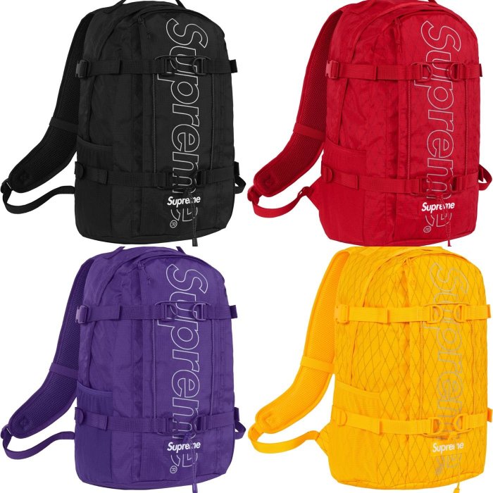 Cheers】2018AW Supreme 45th Backpack 後背包黑紅紫黃四色預購| Yahoo