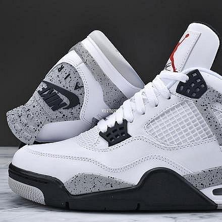 專櫃貨Air Jordan 4 Retro White Cement 白水泥 男女籃球鞋