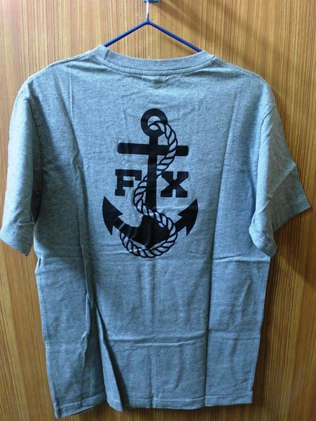 全新 香港潮牌  Fingercroxx NAVY REMIX  logo 海軍 灰M 短Tee