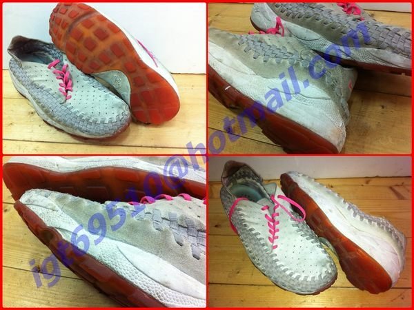 Nike Air Footscape Woven Chukka 灰粉紅 灰色 麂皮 編織鞋 側綁  藤原浩 陳冠希潮鞋三層重拆重黏