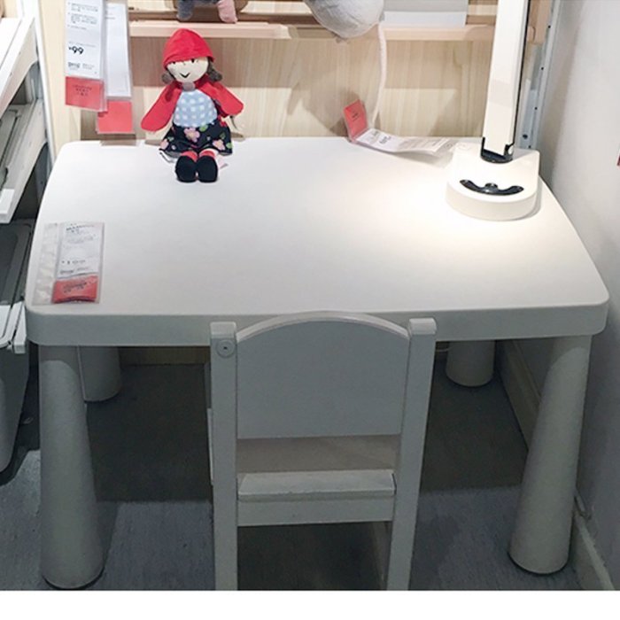 IKEA宜家瑪莫特桌子學習桌子寶寶桌寫字桌方桌游戲桌玩具塑料~定價{購買請咨詢}