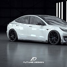 【政銓3D數位科技】特斯拉 TESLA MODEL 3 FD S1 高品質 雙面 卡夢 側裙  定風翼 原創著作