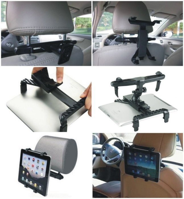 平板電腦 後頭枕支架 車架 後座 吸盤 車座 Galaxy Tab 2 / iPad / ASUS Eee Pad