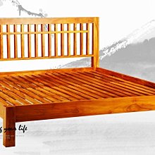 【設計私生活】柚木實木二代格子5尺雙人床、床台、床架(免運費)234