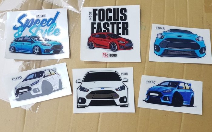 Focus MK2 MK3 MK3.5 Fiesta ST RS 可愛 反光貼紙 車標（預購中 10cm）