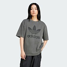 南🔥2024 4月 ADIDAS OG WASHED TREFOIL 短袖上衣 短T LOGO 女款 深灰 IN2268