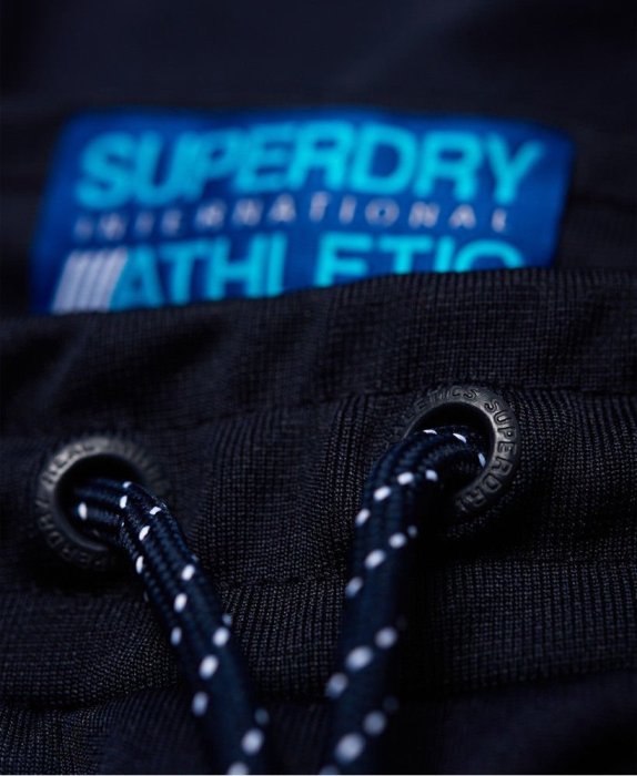 OFF WHITE風格 跩狗嚴選㊣ 極度乾燥 Superdry Tricot 拉鍊口袋 運動褲 短褲 深藍 土耳其製