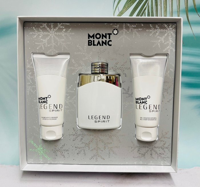 MONT BLANC 萬寶龍 白朗峰男性香水禮盒(淡香水100ml+沐浴精100ml+鬍後乳100ml)