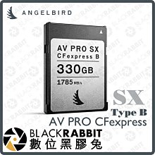 數位黑膠兔【 ANGELBIRD 天使鳥 AV PRO CFexpress SX Type B 330GB 記憶卡 】