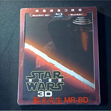 [藍光先生BD] 星際大戰7七部曲：原力覺醒 Star Wars 3D + 2D 三碟鐵盒版 ( 得利公司貨 )