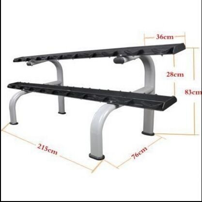 商用雙層橢圓管 啞鈴架 10付