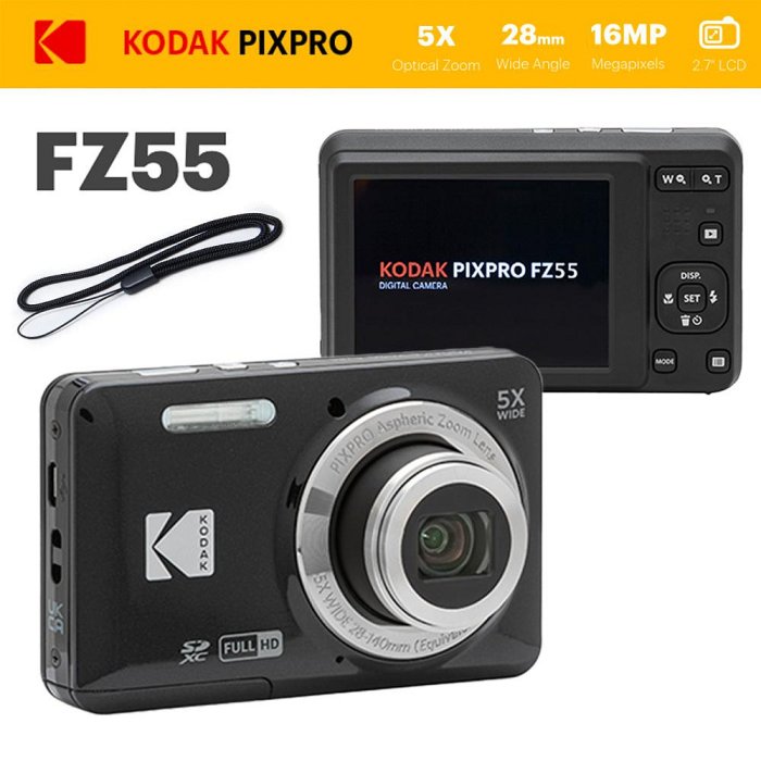 【eYe攝影】現貨 送64g記憶卡 柯達 KODAK PIXPRO FZ55 16MP 數位相機 5X 光學變焦 相機