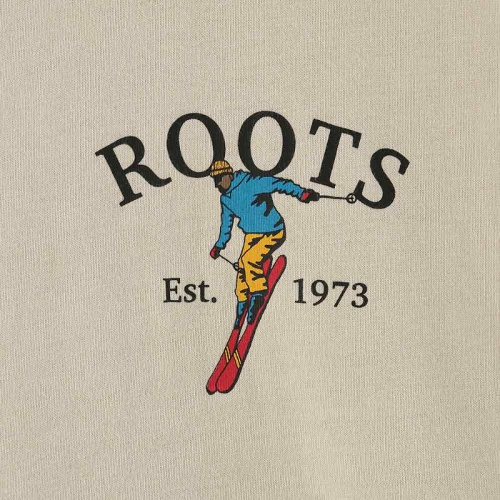 [RS代購 Roots全新正品優惠] Roots男裝-率性生活系列 運動圖案厚磅有機棉長袖T恤 滿額即贈購物袋