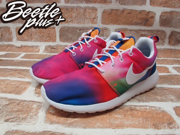 BEETLE NIKE ROSHE RUN TIE DYE 繽紛 彩虹 RAINBOW 慢跑鞋 655206-518