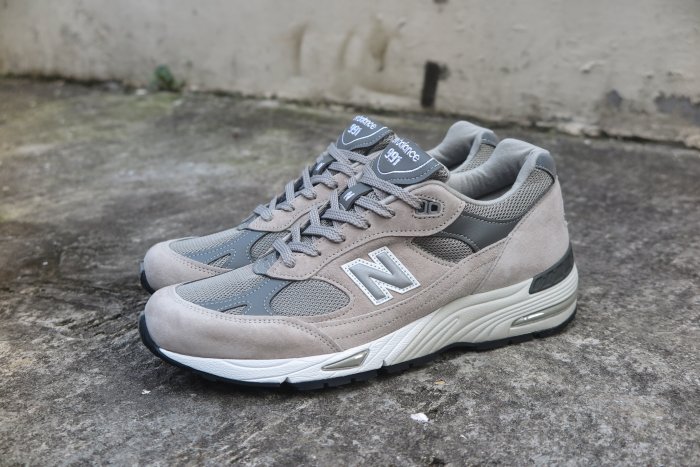 ＥＰ※NEW BALANCE 991 英國製復古麂皮老爹鞋男鞋元祖灰M991GL 深藍