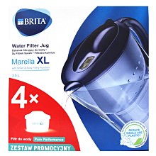 【易油網】平行輸入原裝進口BRITA Marella XL 3.5L藍色 濾水壺+濾心4個