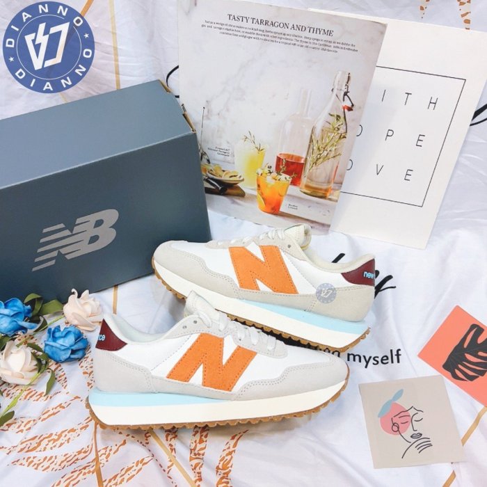 帝安諾-實體店面 NEW BALANCE 237 NB237 休閒鞋 運動鞋 麂皮 B楦 海鹽橘子 WS237BA