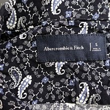 CA 美國麋鹿 Abercrombie & Fitch 深藍花紋 短袖襯衫 S號 一元標無底價Q891