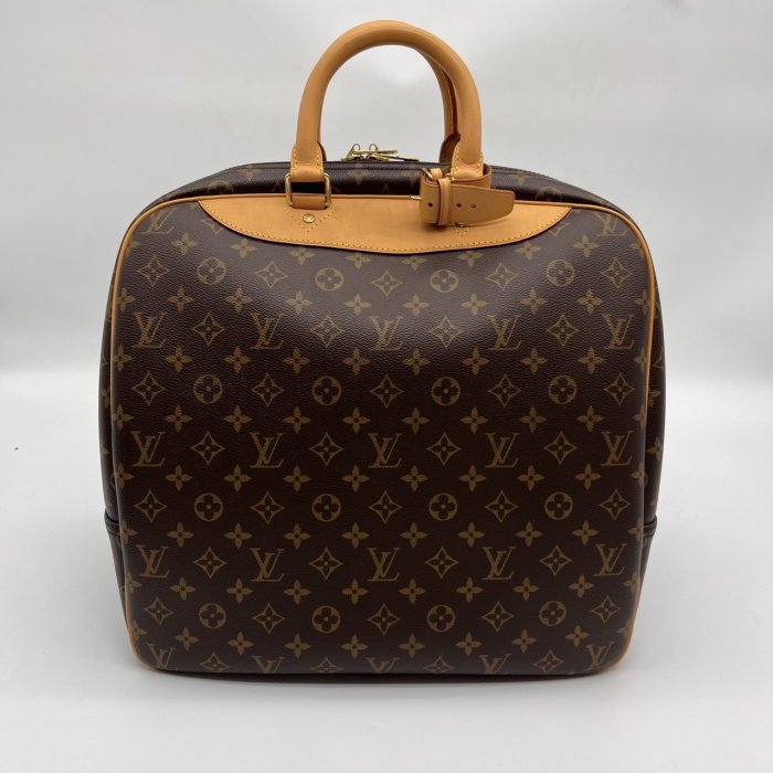 哈極品】美品《Louis Vuitton LV vintage 老花字紋行李袋/旅行袋/手提