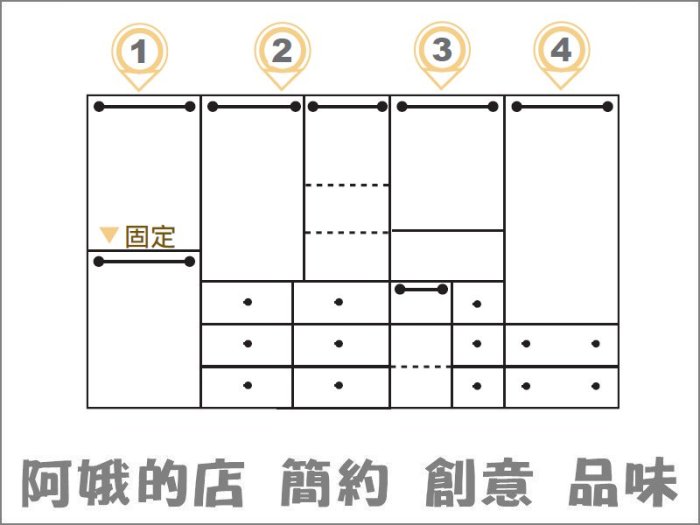 4329-254-4 維特2.6x6.7尺二門三抽衣櫃(W37)【阿娥的店】