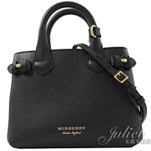 【茱麗葉精品】全新精品BURBERRY 4023712 House Mini 格紋拼接手提兩用包.黑 預購