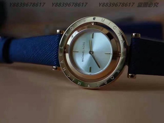 Michael kors/mk2524 mk2525  mk2526可旋轉女士皮帶石英腕錶