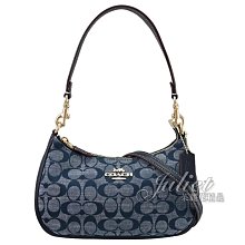 【茱麗葉精品】全新精品 COACH 專櫃商品 CH139 Teri 經典織布印花拼接兩用包.牛仔藍 現貨