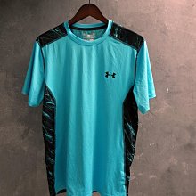 CA 美國運動品牌 UNDER ARMOUR 水藍 休閒運動短t L號 一元起標無底價Q953