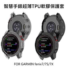 --庫米--GARMIN fenix7/7S/7X 超薄TPU軟膠保護套 手錶保護殼