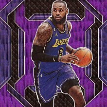 【桃6-0863】LEBRON JAMES (PURPLE) 2023-24 PRIZM