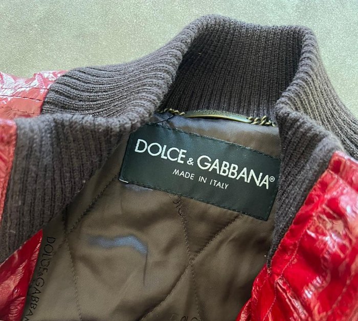 dolce&gabbana 秀上 限量紅皮衣