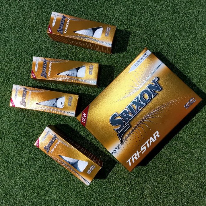 高爾夫球SRIXON TRI-STAR高爾夫球三層球盒裝球多層三層球可印LOGO