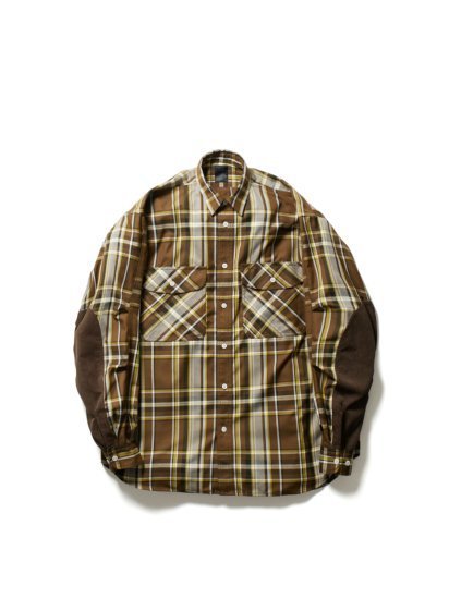 DAIWA PIER39 TECH ELBOW PATCH WORK SHIRTS FLANNEL PLAIDS拼接格紋