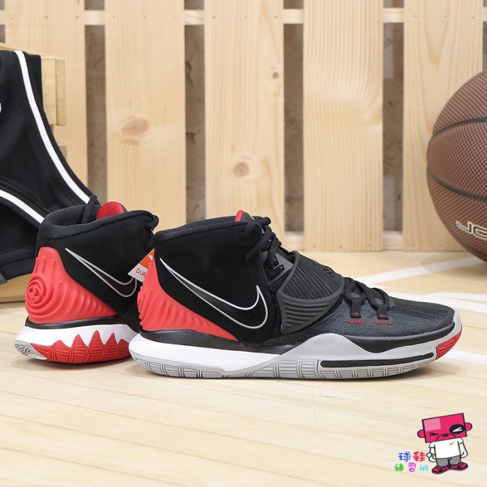 球鞋補習班 NIKE KYRIE IRVING 6 EP BRED 黑紅 XDR 耐磨 籃球鞋 BQ4631-002