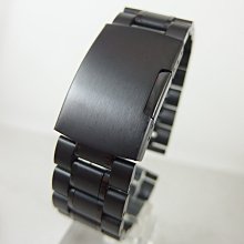 【錶帶家】PVD黑色不銹鋼實心錶帶 20mm代用 三星 S2 華為 2 MOTO ticwatch 24mm 22mm