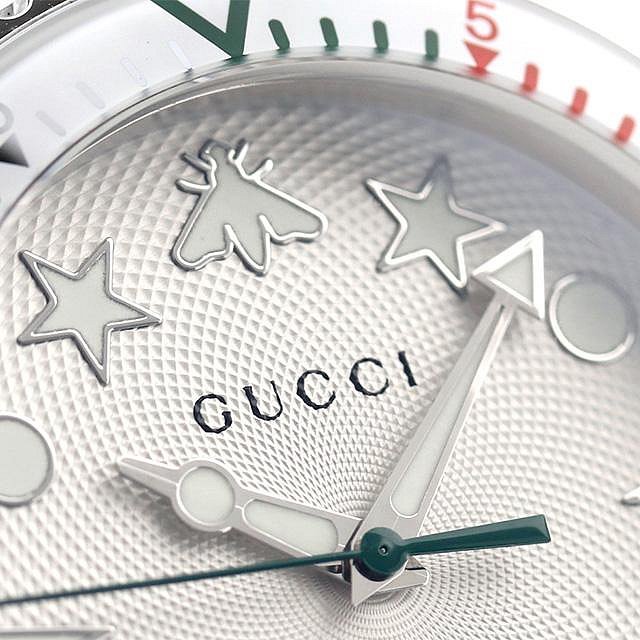 GUCCI  古馳 YA136337 手錶 40mm 白色面盤 藍寶石鏡面 橡膠錶帶 女錶 男錶