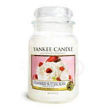 便宜生活館【家庭保健】Yankee Candle 香氛蠟燭 22oz /623g (草莓奶油) 全新商品 (可超取)