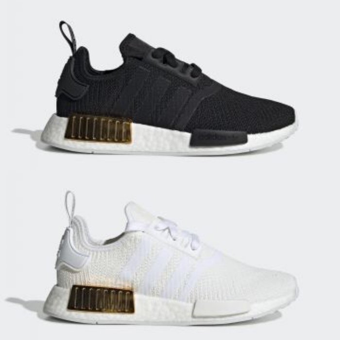 Washoes adidas NMD R1 W 黑白金EG6702 EG6703 US 5～9 慢跑鞋女鞋現貨