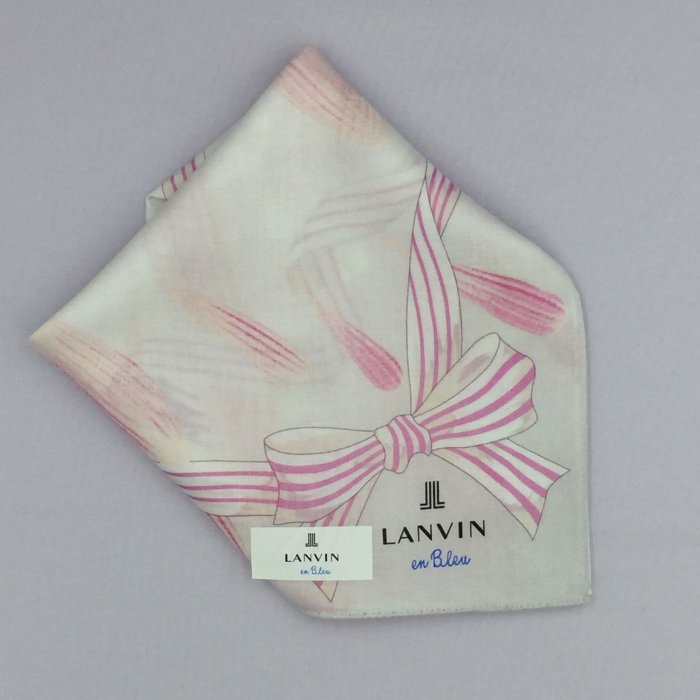 Lanvin en Bleu 純棉方巾 手帕 領巾 50x50cm