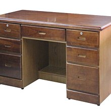 【尚品家具】868-09 勒西菲 樟木色4.2尺半實木書桌~另有3.2尺、赤陽色~