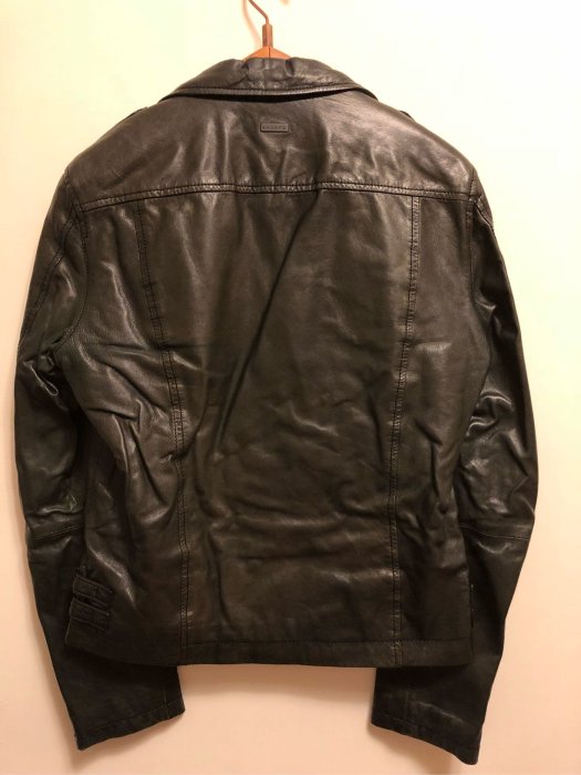 已售出Agnes b SPORT B 羊皮 經典 騎士 外套 羊皮 皮衣 黑色 尺寸1號 S 8.5成新 rider biker jacket