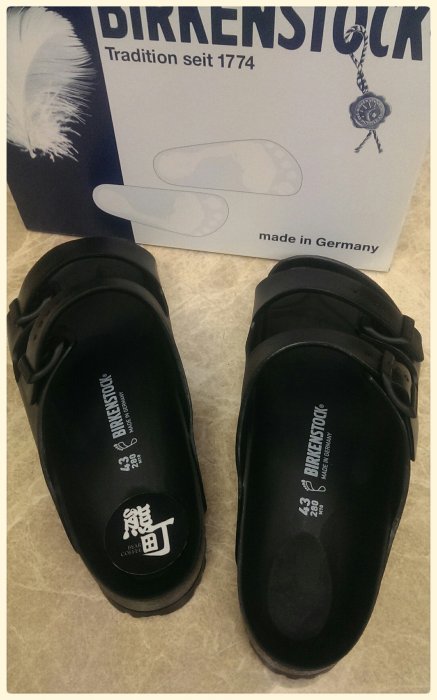 41正品 BIRKENSTOCK MADRID EVA 防水 拖鞋 黑色  勃肯129421 涼鞋雙條