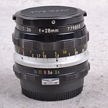 【品光攝影】 Nikon NON-Ai 28mm F3.5 手動鏡 定焦 FI#57741J