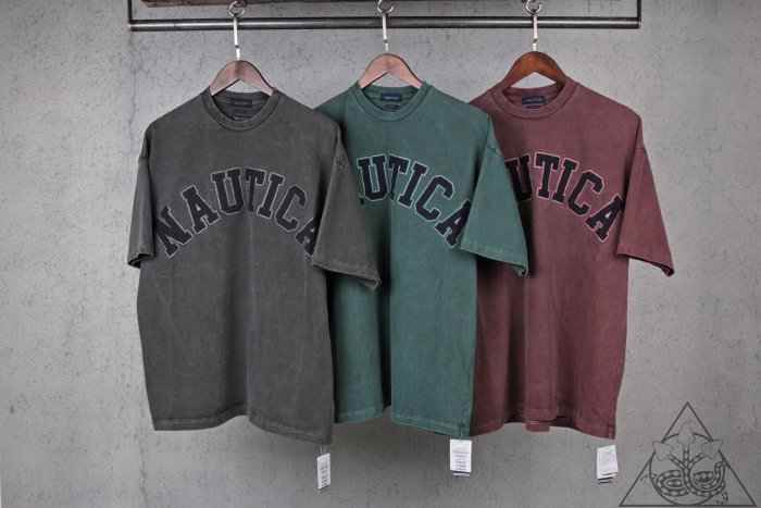 HYDRA】Nautica Too Heavy Arch Logo Tee 水洗重磅短T 短踢短袖【NTC04