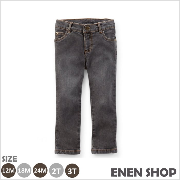 『Enen Shop』@Carters 灰色緊身水洗牛仔褲 #236A754｜12M/18M/24M/2T/3T