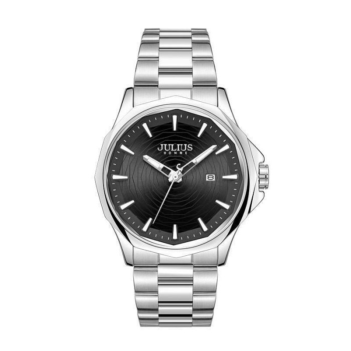 【現貨】JULIUS JAH-143 時尚務男士手錶 20 曆防水不鏽鋼帶石英錶男士手錶